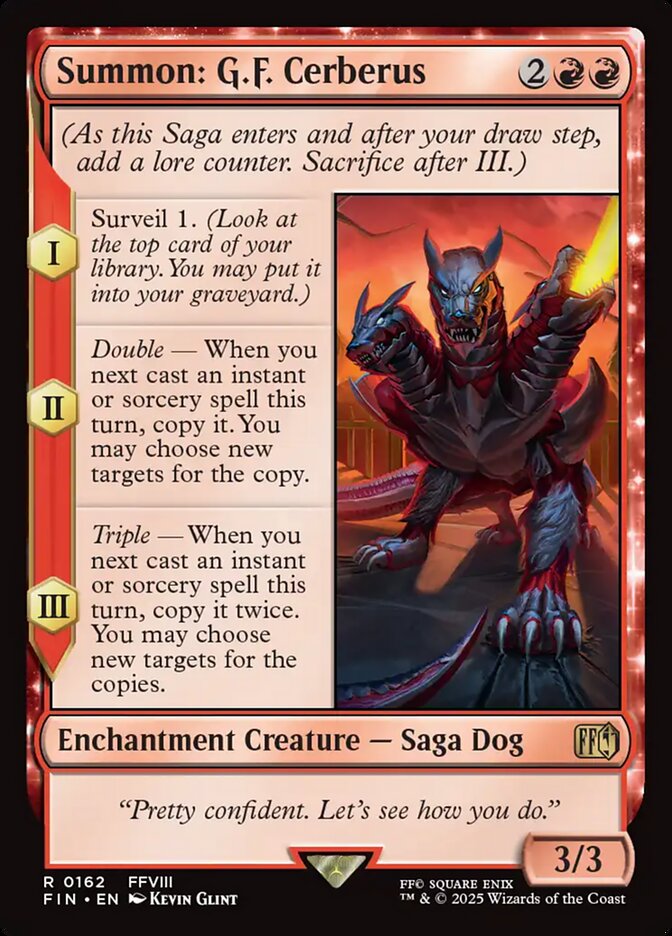 Summon: G.F. Cerberus, Final fantasy Card Art