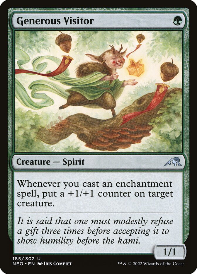 Generous Visitor, Kamigawa: neon dynasty Card Art