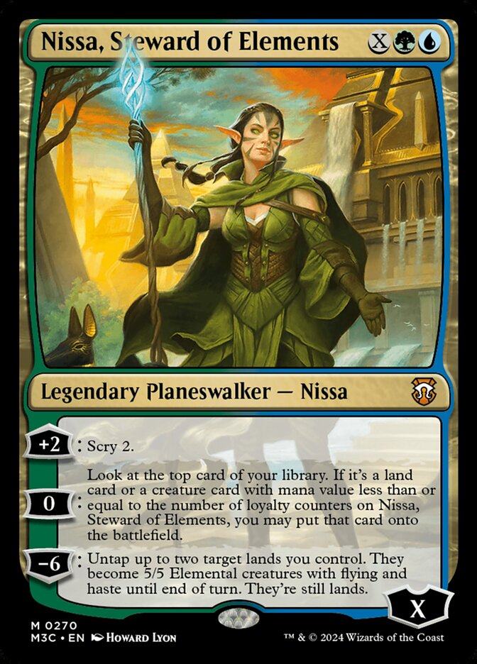 Nissa, Steward of Elements, Modern Horizons 3 Commander Card Art