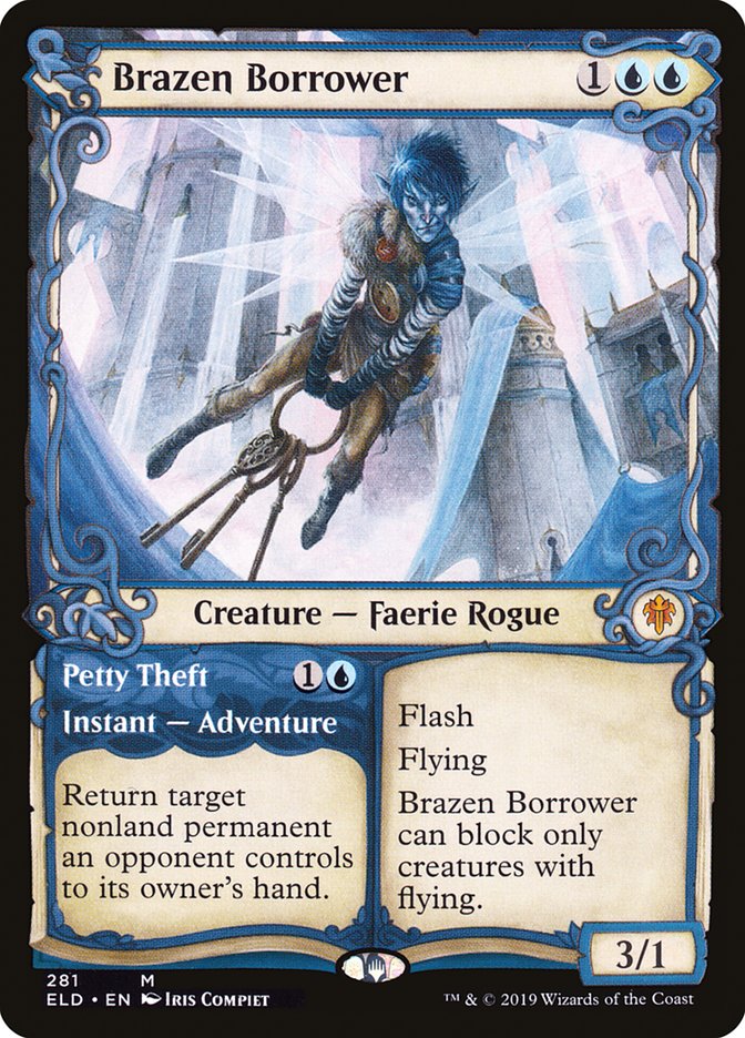 Brazen Borrower // Petty Theft, Throne of eldraine Card Art