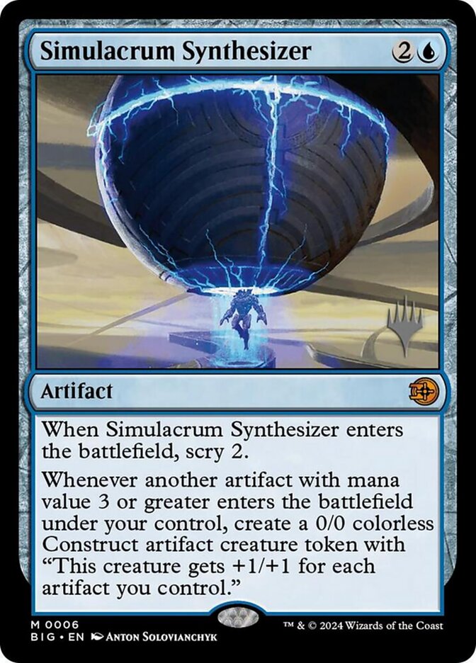 Simulacrum Synthesizer, The big score promos Card Art