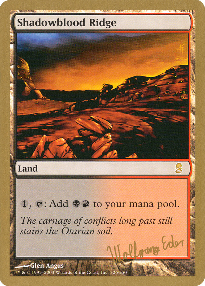 Shadowblood Ridge, World Championship Decks 2003 Card Art
