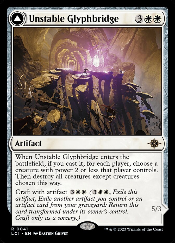 Unstable Glyphbridge // Sandswirl Wanderglyph, The Lost Caverns Of Ixalan Card Art