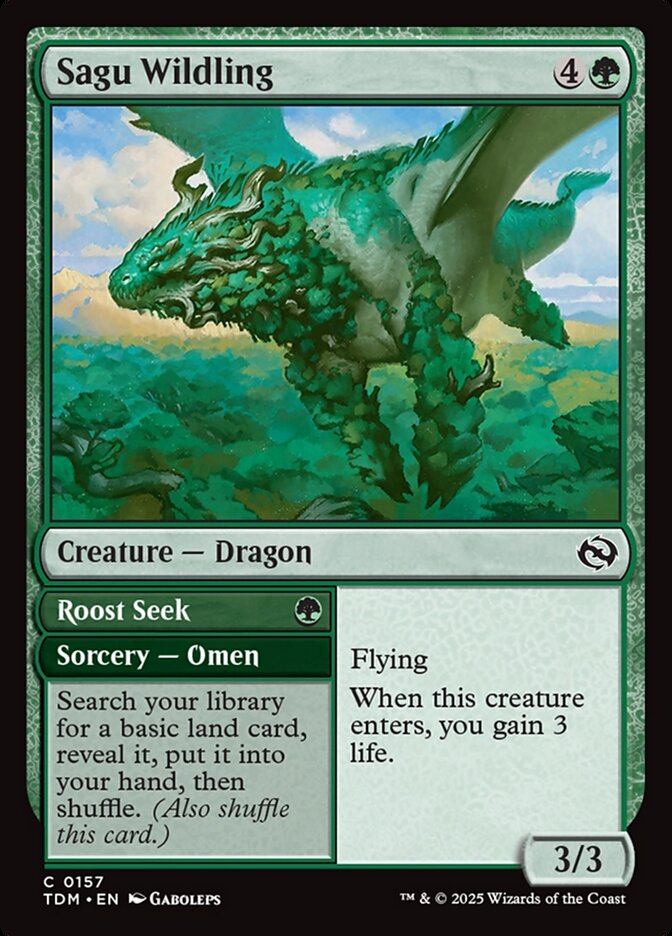Sagu Wildling // Roost Seek, Tarkir: dragonstorm Card Art