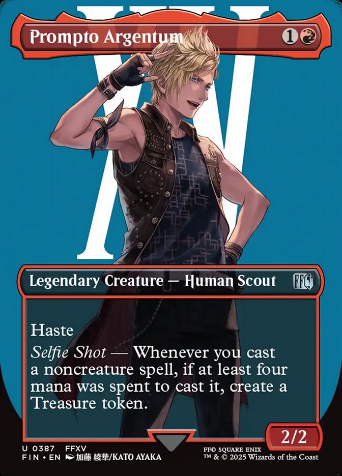 Prompto Argentum, Final fantasy Card Art
