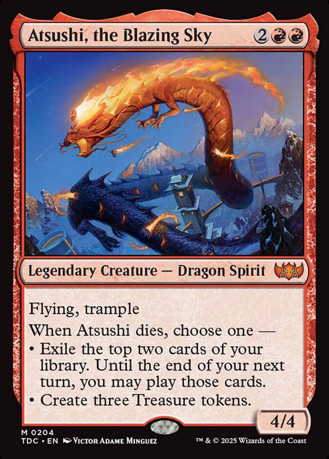 Atsushi, the Blazing Sky, Tarkir: dragonstorm commander Card Art