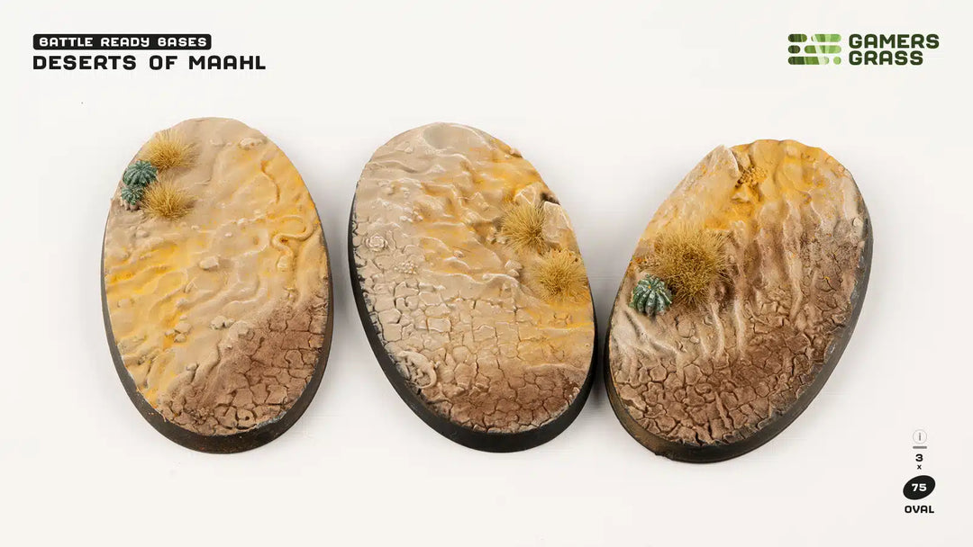 Gamers Grass - Battle Ready Bases - Deserts Of Maahl - Oval 75mm (3st)