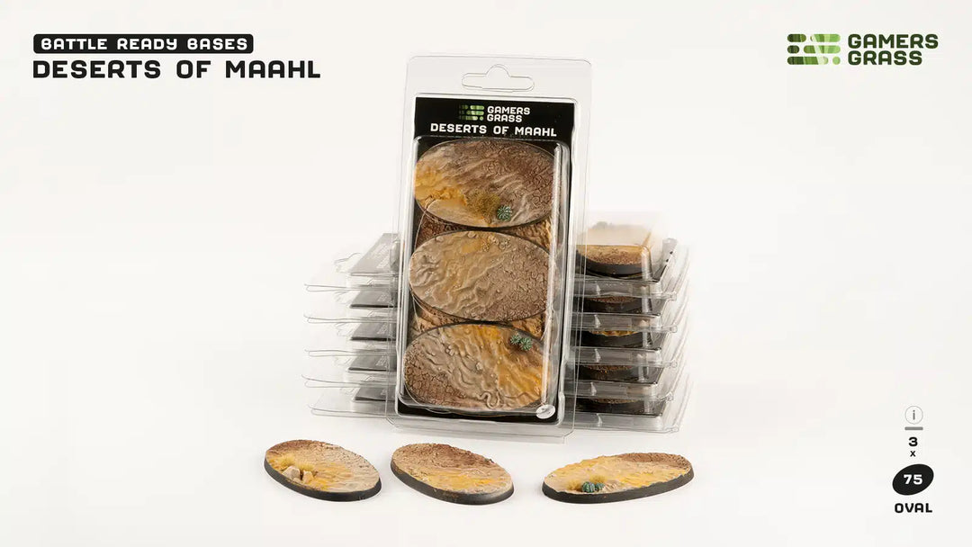 Gamers Grass - Battle Ready Bases - Deserts Of Maahl - Oval 75mm (3st)