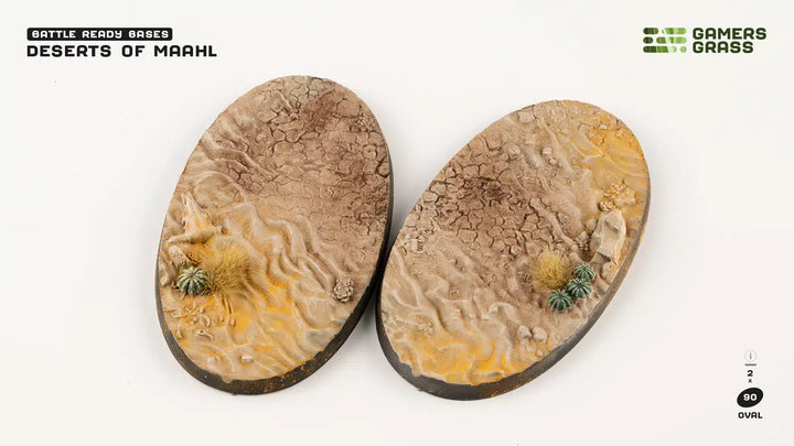 Gamers Grass - Battle Ready Bases - Deserts Of Maahl - Oval 90mm (2st)