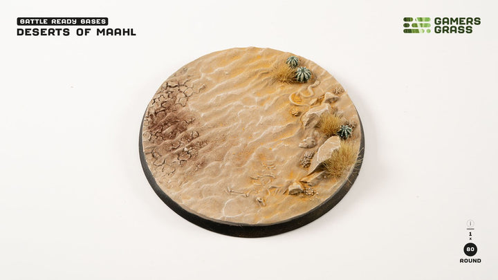 Gamers Grass - Battle Ready Bases - Deserts Of Maahl - Round 80mm (1st)