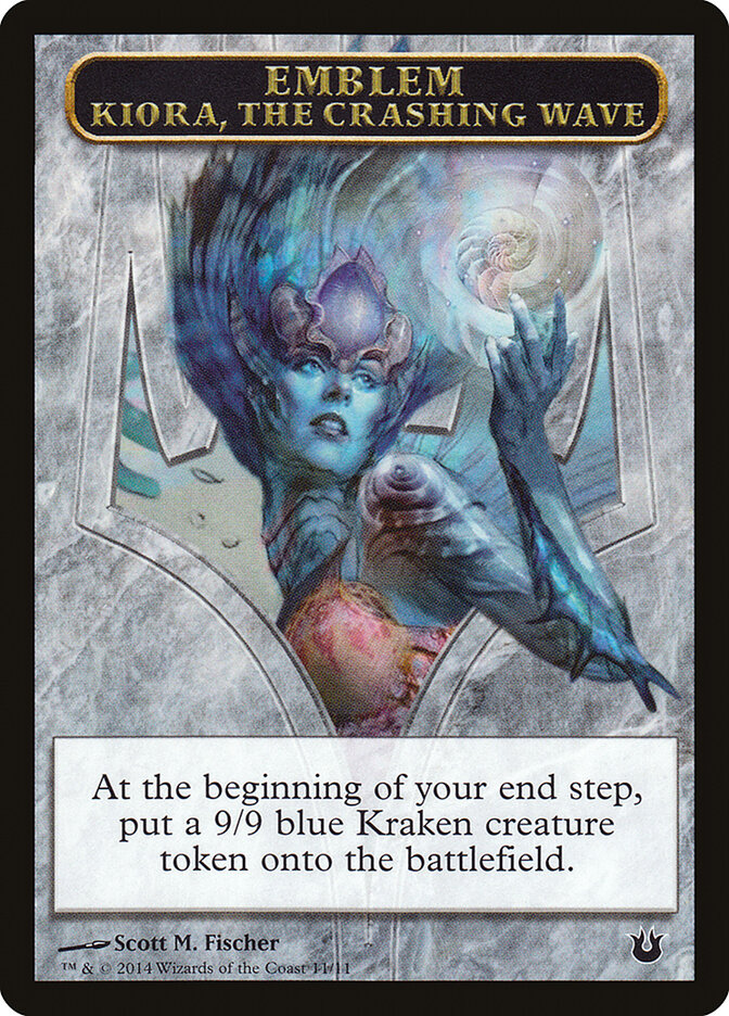 Kiora, the Crashing Wave Emblem, Born Of The Gods Tokens Card Art