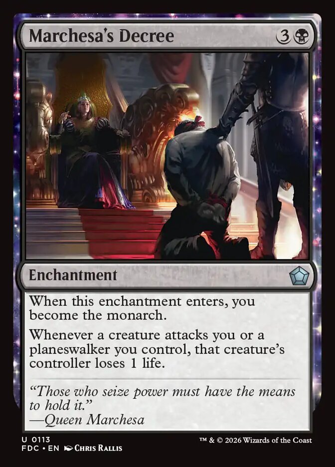 Marchesa's Decree, Foundations Commander Card Art