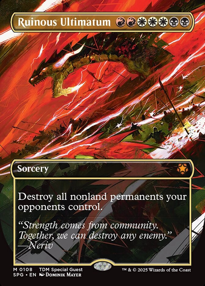 Ruinous Ultimatum, Special guests Card Art
