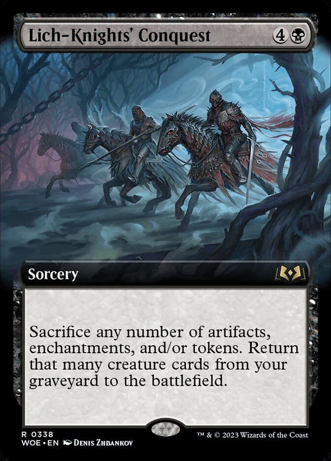 Lich-Knights' Conquest, Wilds of eldraine Card Art
