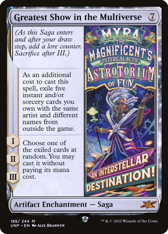 Greatest Show in the Multiverse, Unfinity Card Art