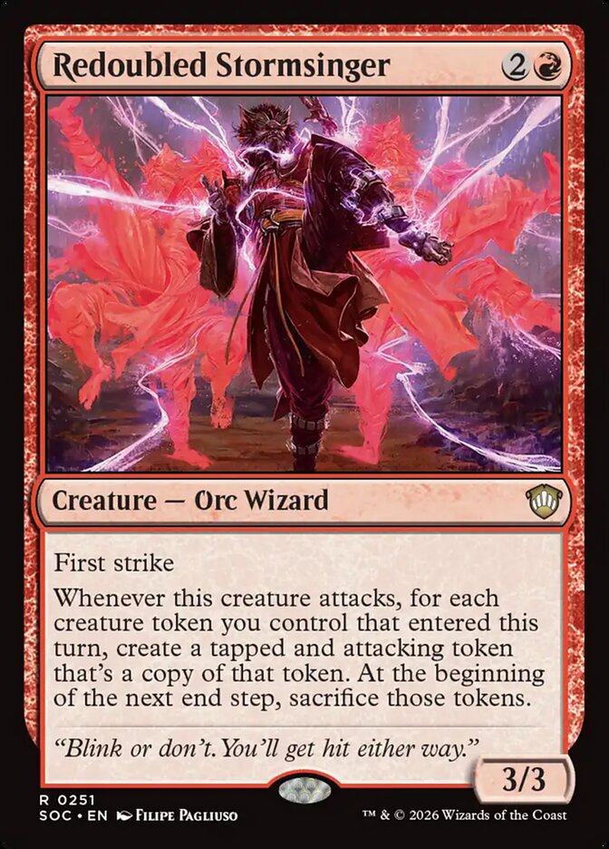 Redoubled Stormsinger, Secrets Of Strixhaven Commander Card Art