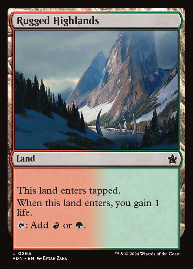 Rugged Highlands, Foundations Card Art
