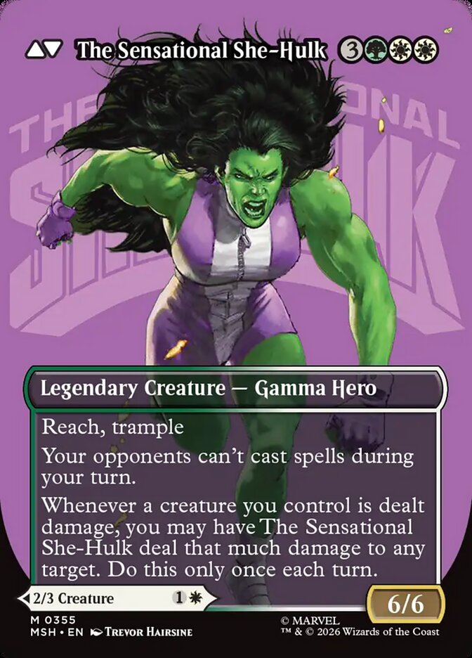 Jennifer Walters // The Sensational She-Hulk, Marvel Super Heroes Card Art
