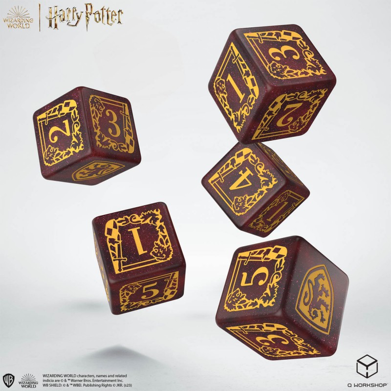 Q Workshop - Dice - Harry Potter Dice &amp; Pouch - Gryffindor
