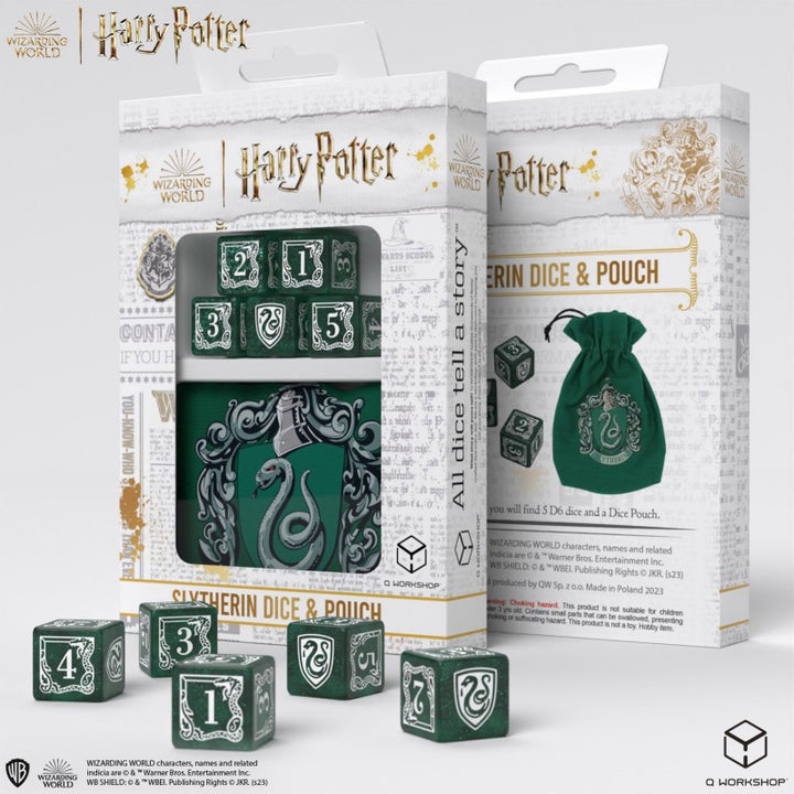 Q Workshop - Dice - Harry Potter Dice &amp; Pouch - Slytherin