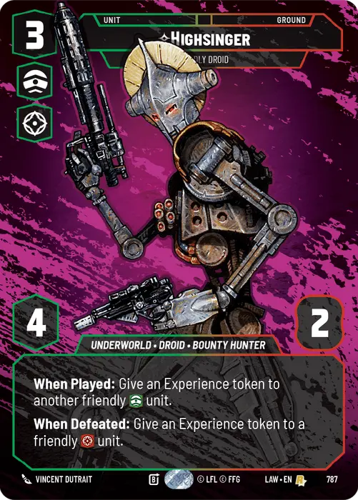 Highsinger, Deadly Droid - Prestige