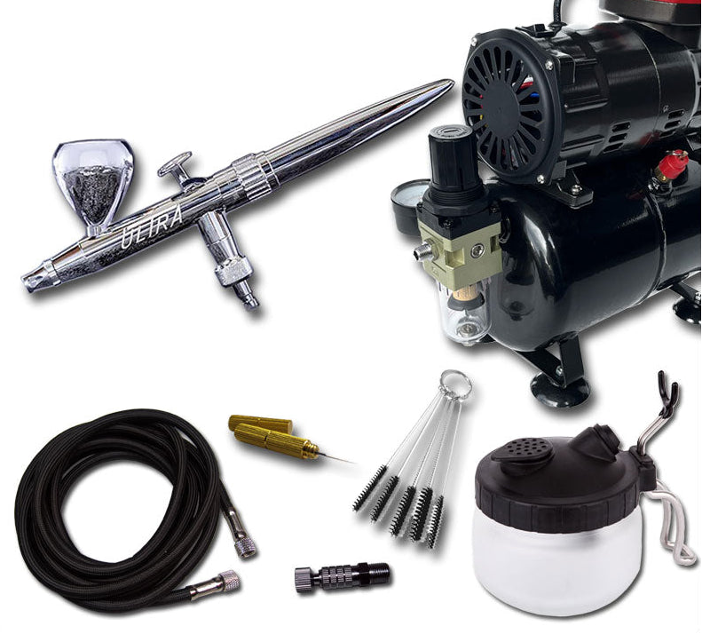 Airbrush Starter Kit - Harder &amp; Steenbeck Evolution CR Plus + Compressor PK286