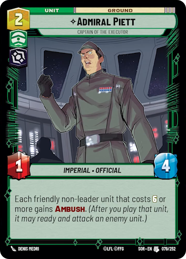 Admiral Piett, Captain of the Executor