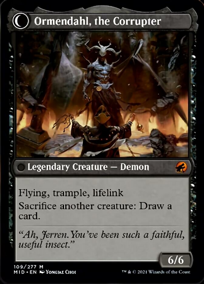 Jerren, Corrupted Bishop // Ormendahl, the Corrupter