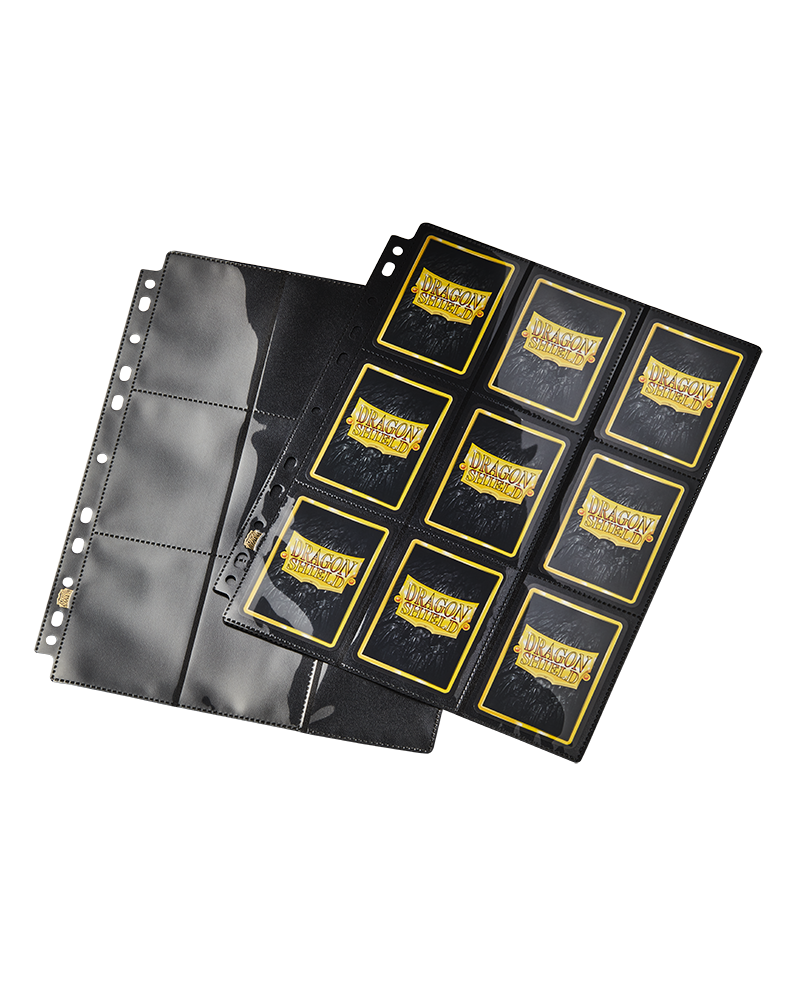 Dragon Shield - 18-pocket Side Loading Pages - Black (50 pages)