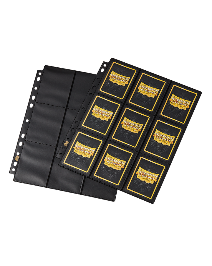 Dragon Shield - 18-pocket Side Loading Pages - Non Glare - Black (50 pages)