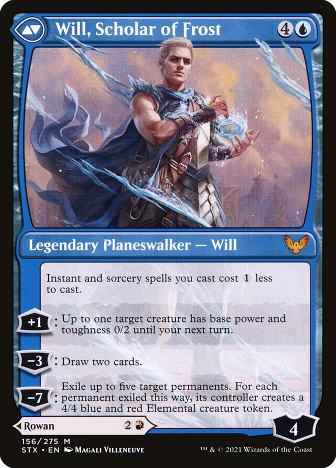 Rowan, Scholar of Sparks // Will, Scholar of Frost - Foil