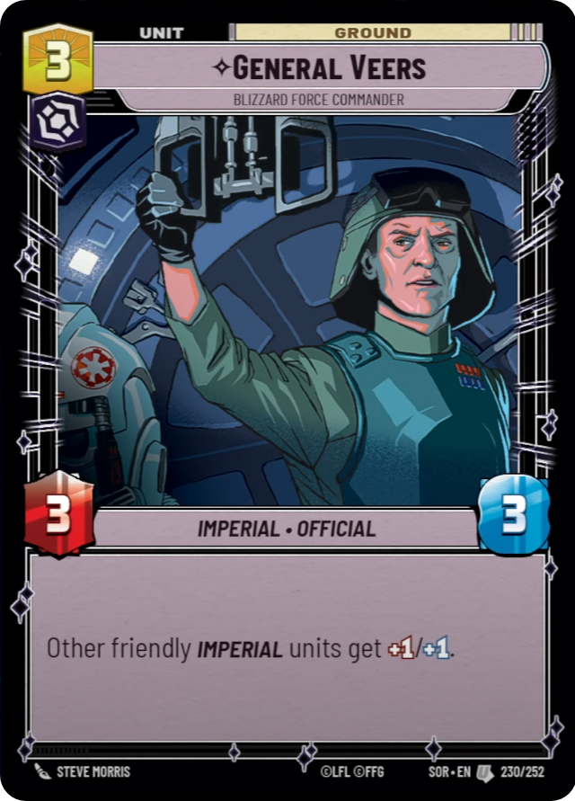 General Veers, Blizzard Force Commander