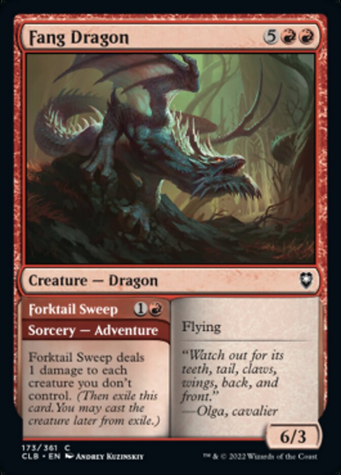 Fang Dragon // Forktail Sweep - Foil