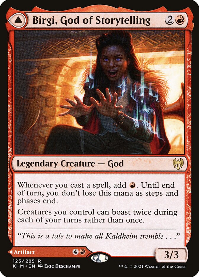 Birgi, God of Storytelling // Harnfel, Horn of Bounty - Foil