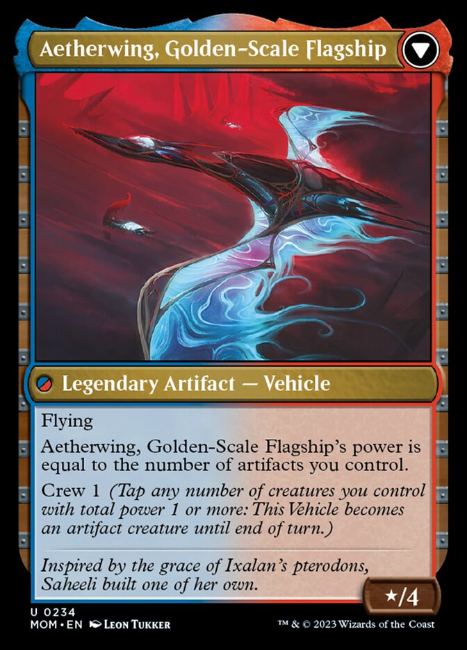 Invasion of Kaladesh // Aetherwing, Golden-Scale Flagship - Foil