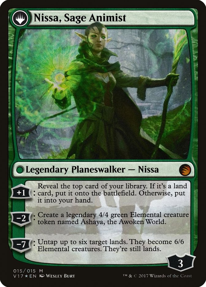 Nissa, Vastwood Seer // Nissa, Sage Animist - Foil