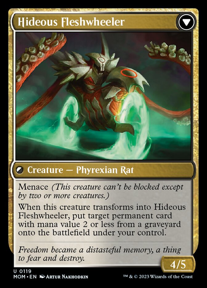 Nezumi Freewheeler // Hideous Fleshwheeler - Foil