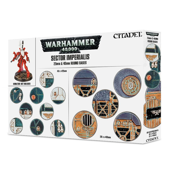 Warhammer: 40K - Sector Imperialis - 25 &amp; 40mm Round Bases