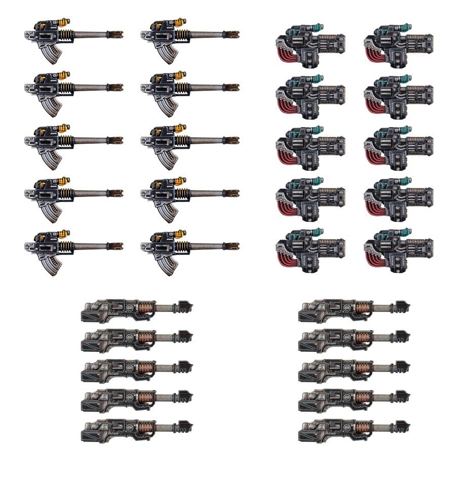 Warhammer: The Horus Heresy - Legiones Astartes - Heavy Weapons Upgrade Set: Volkite Culverins, Lascannons and Autocannons