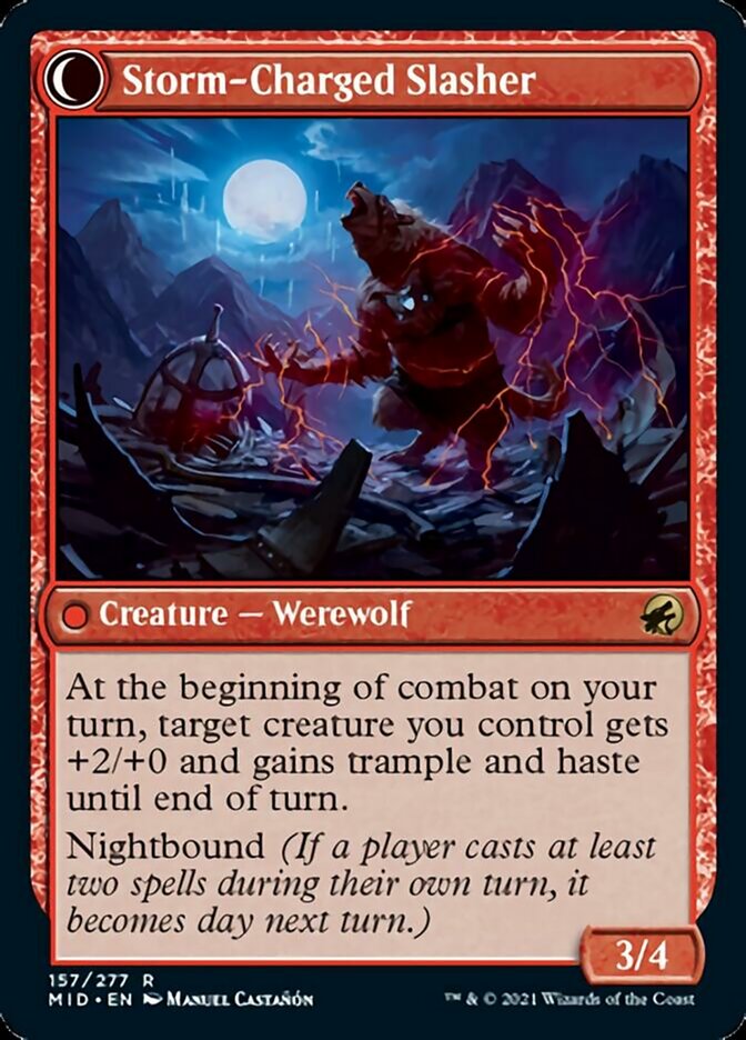 Reckless Stormseeker // Storm-Charged Slasher - Foil