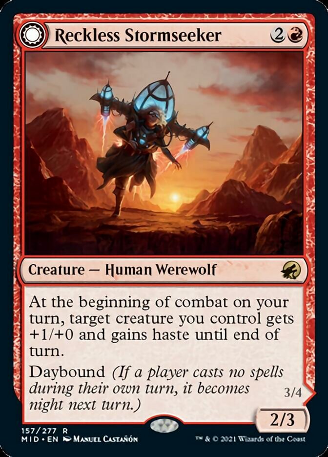 Reckless Stormseeker // Storm-Charged Slasher - Foil