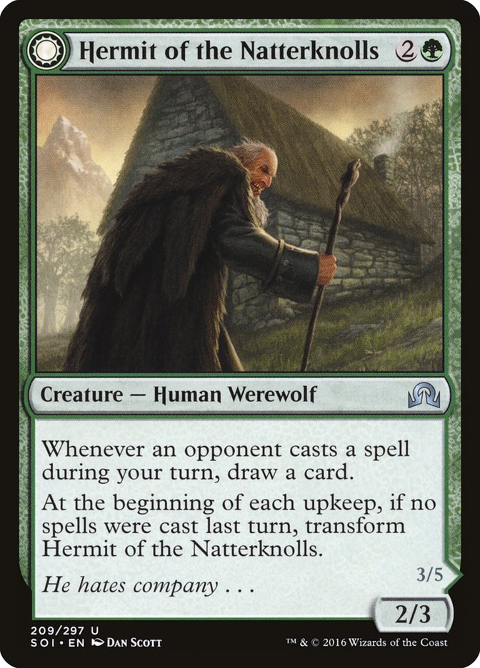 Hermit of the Natterknolls // Lone Wolf of the Natterknolls - Foil
