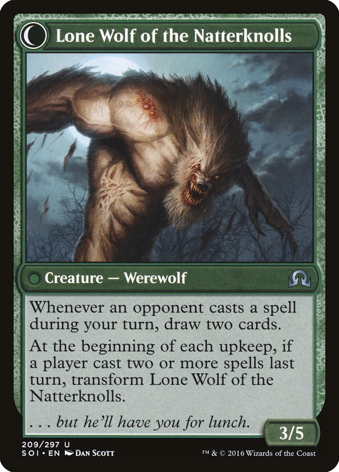Hermit of the Natterknolls // Lone Wolf of the Natterknolls - Foil