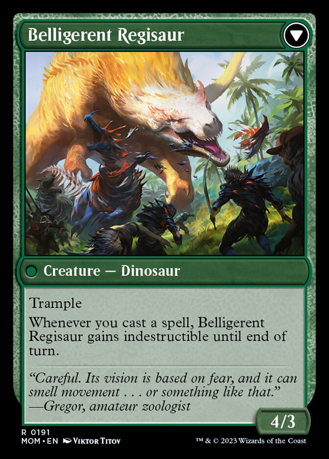 Invasion of Ixalan // Belligerent Regisaur - Foil